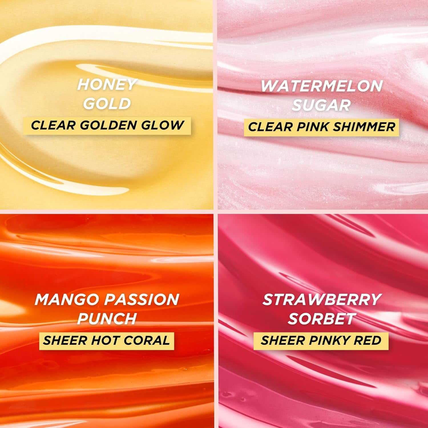 Honey Infused Hydrating Lip Oil, Nourishing Moisturizer for Dry Lips, High Shine, Smooth Finish, Clear Golden Glow, Fresh Honey Scent, 8Ml