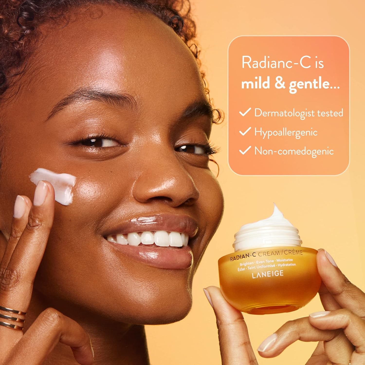 Radian-C Cream: Brightening Moisturizer with Vitamin C & E for Dark Spots, Dullness, & Radiant Skin, Hypoallergenic & Dermatologist-Tested