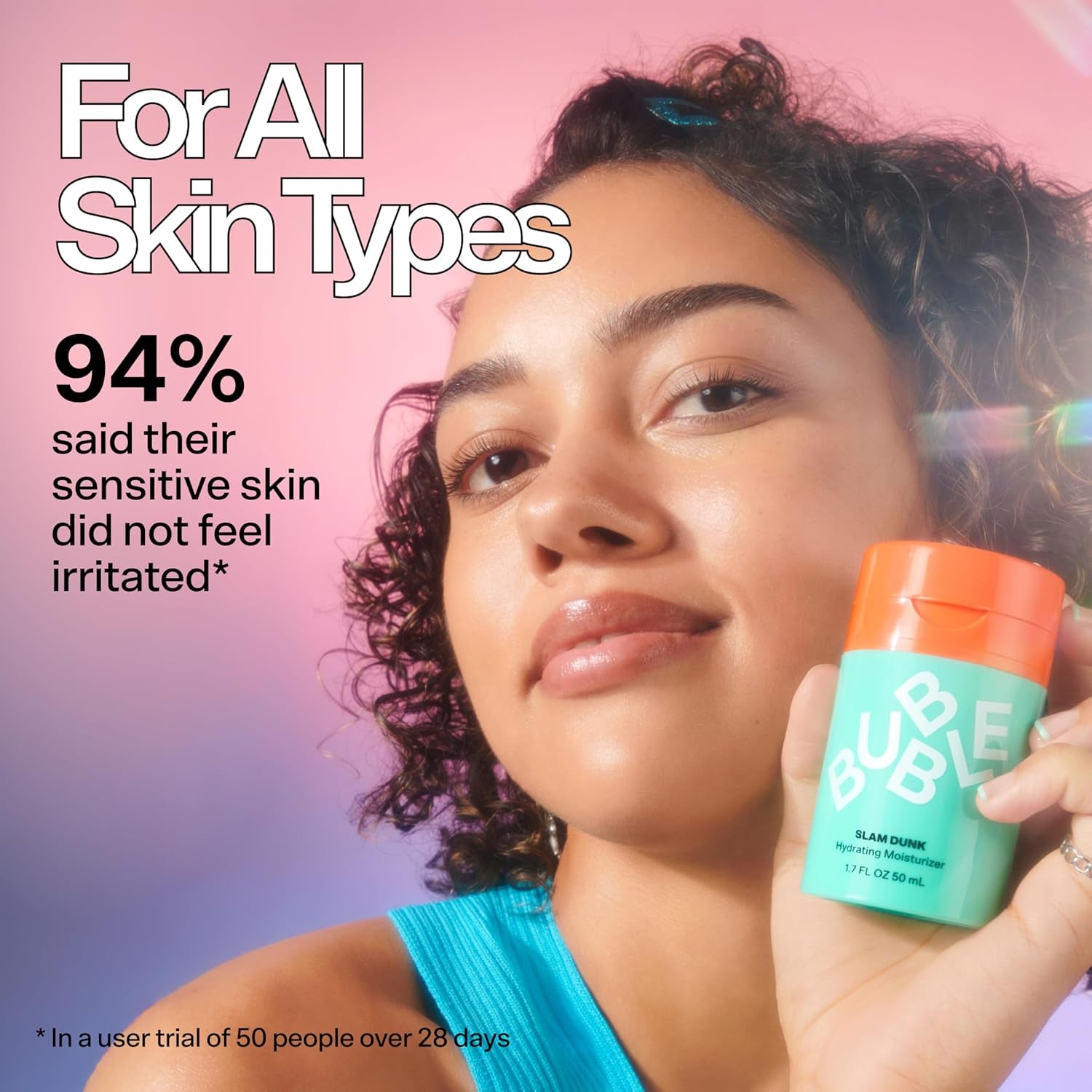 Slam Dunk Hydrating Face Moisturizer - Lightweight Face Lotion with Vitamin E + Aloe Vera - Daily Facial Moisturizer for Normal + Dry Skin - Skin Care with Blue Light Protection (50Ml)