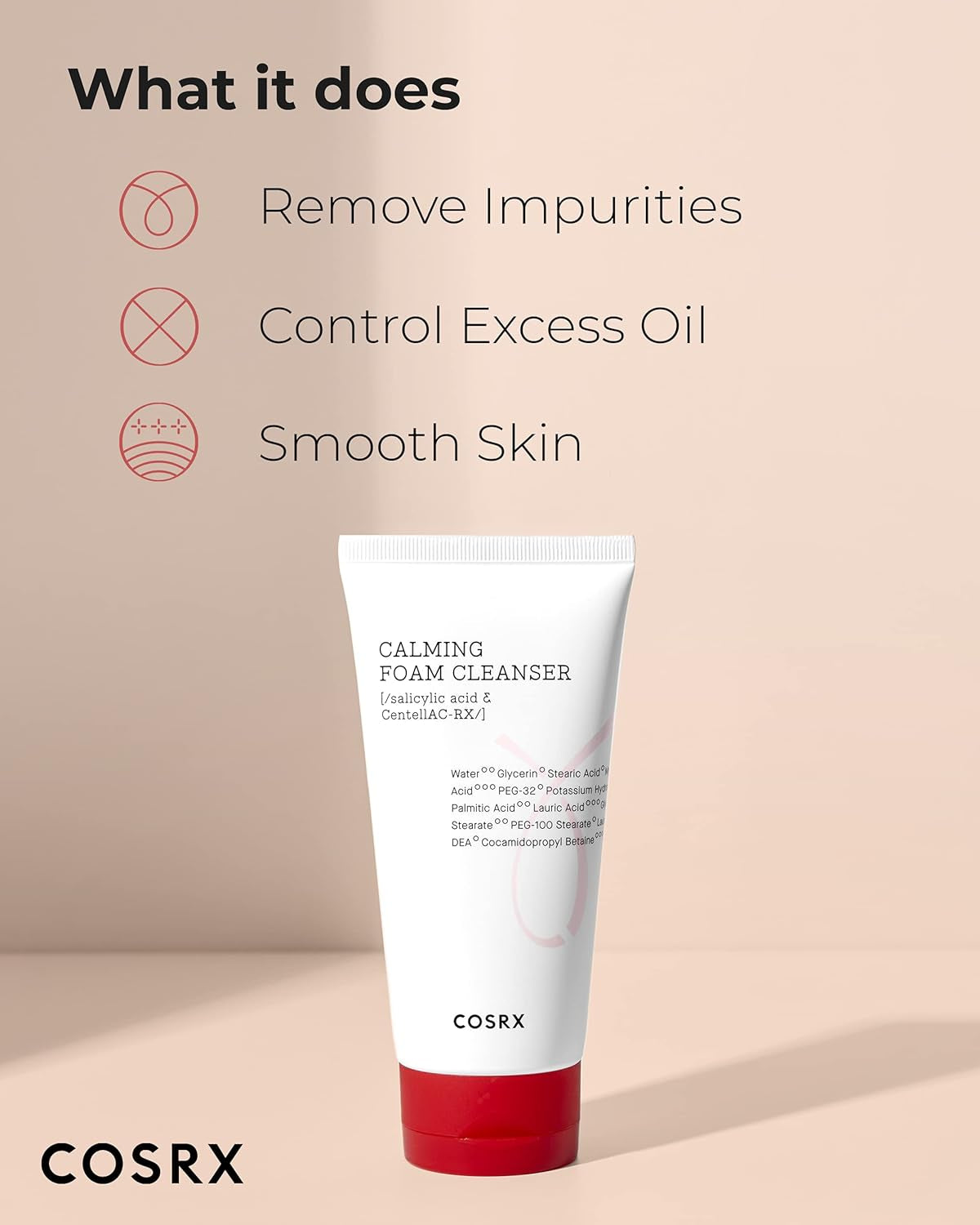 AC Collection Calming Foam Cleanser, 150Ml / 5.07 Fl.Oz | Salicylic Acid Acne Cleanser | Animal Testing Free, Paraben Free, Korean Skin Care