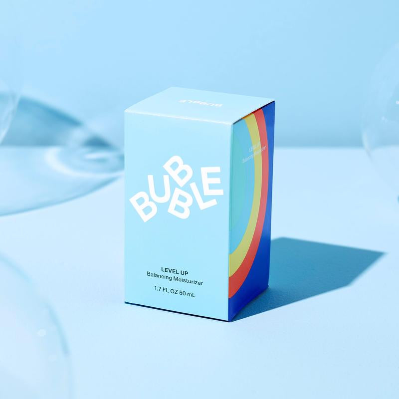 Bubble Skincare Level up Balancing Face Moisturizer - Hydrating Gel Moisturizer Formulated with Zinc PCA + Niacinamide for Improved Texture & Radiance - Skin Care for Oily or Combination Skin