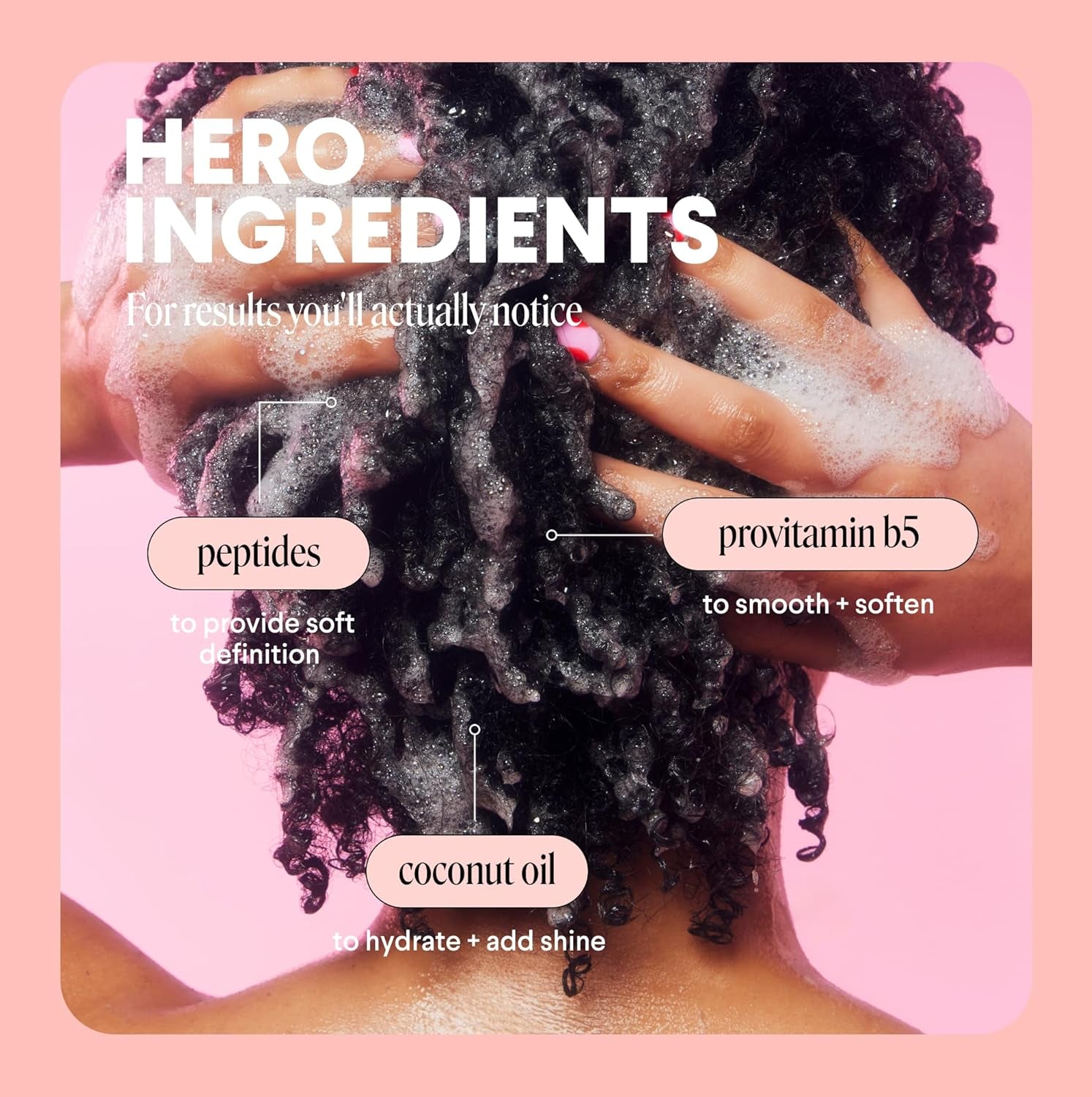 CURL DEFINE Shampoo with Peptides, Coconut Oil & Provitamin B5 for Curls of All Types 354 Ml