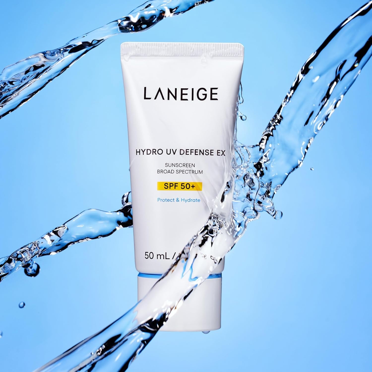 LANEIGE Hydro UV Defense Sunscreen SPF 50+: Hypoallergenic & Dermatologist-Tested Korean Broad Spectrum Sun Protection with No White Cast