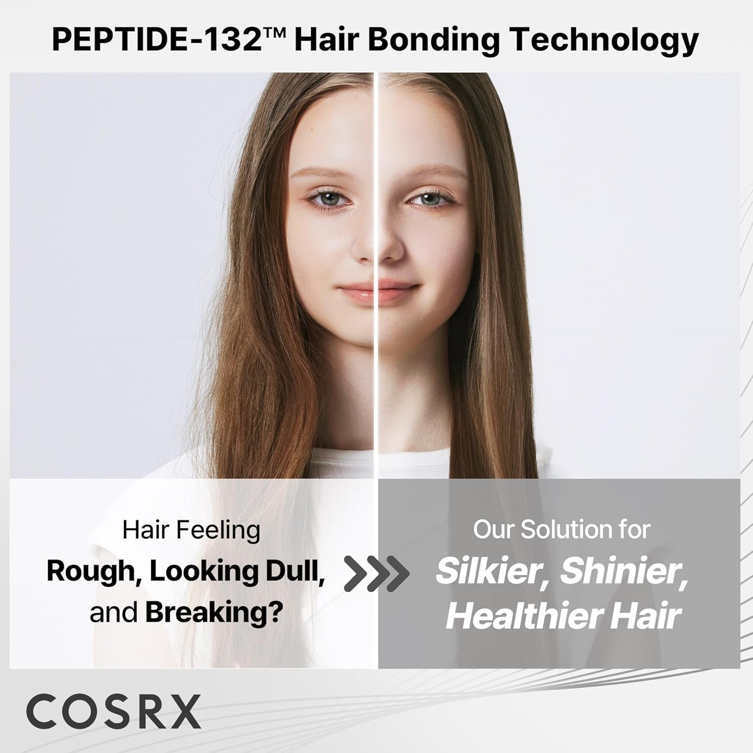 PEPTIDE 132 Hair Bond Repair Treatment - Deep Conditioner Hair Mask for Damaged, Dry Hair, Repairs Breakage & Split Ends with Collagen & Hyaluronic Acid, for All Hair Types – 4.05 Fl Oz