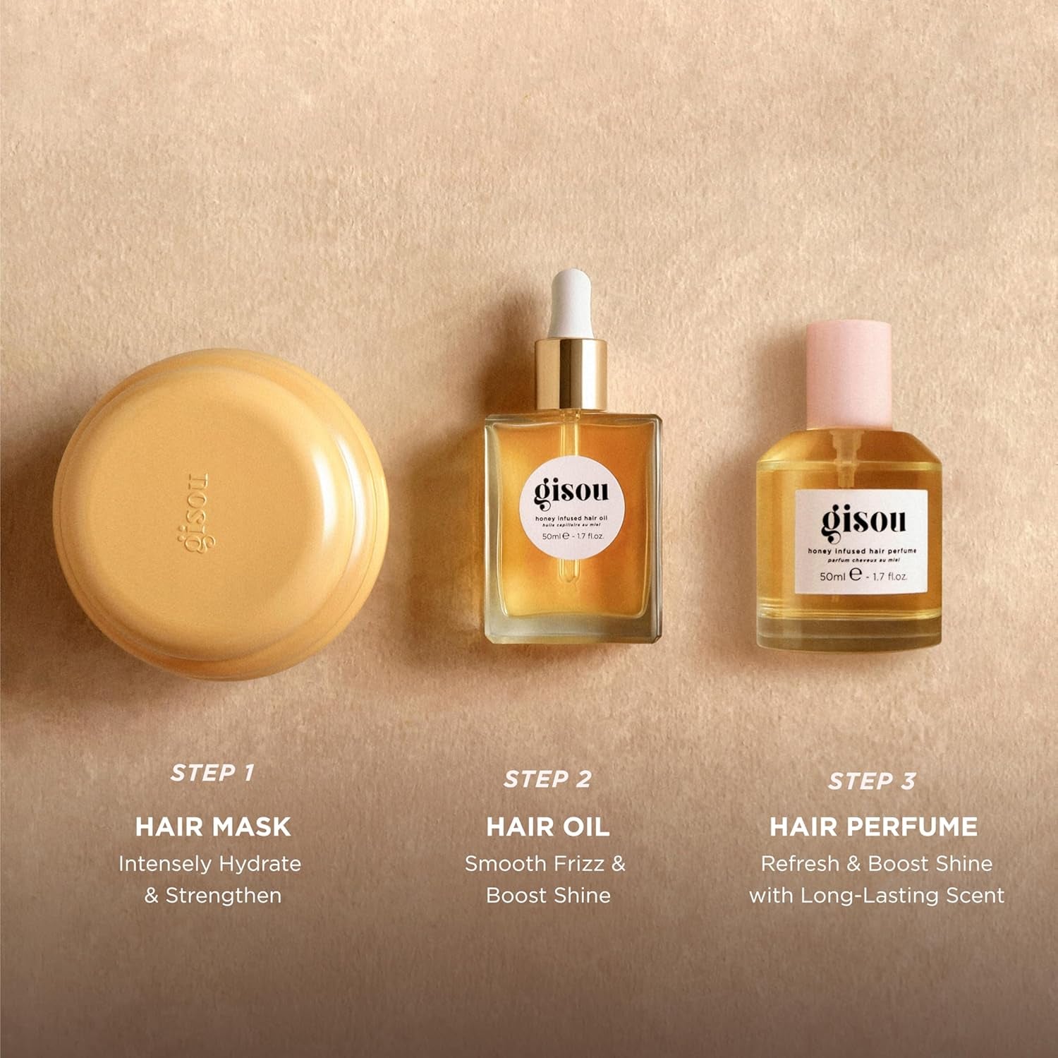 Honey Infused Hair Oil, Award-Winning Hydration, Frizz Control & Shine Treatment, Mirsalehi Honey & Botanical Oils, Heat Protection up to 450°F, Lightweight Non-Greasy Oil for All Hair Types​