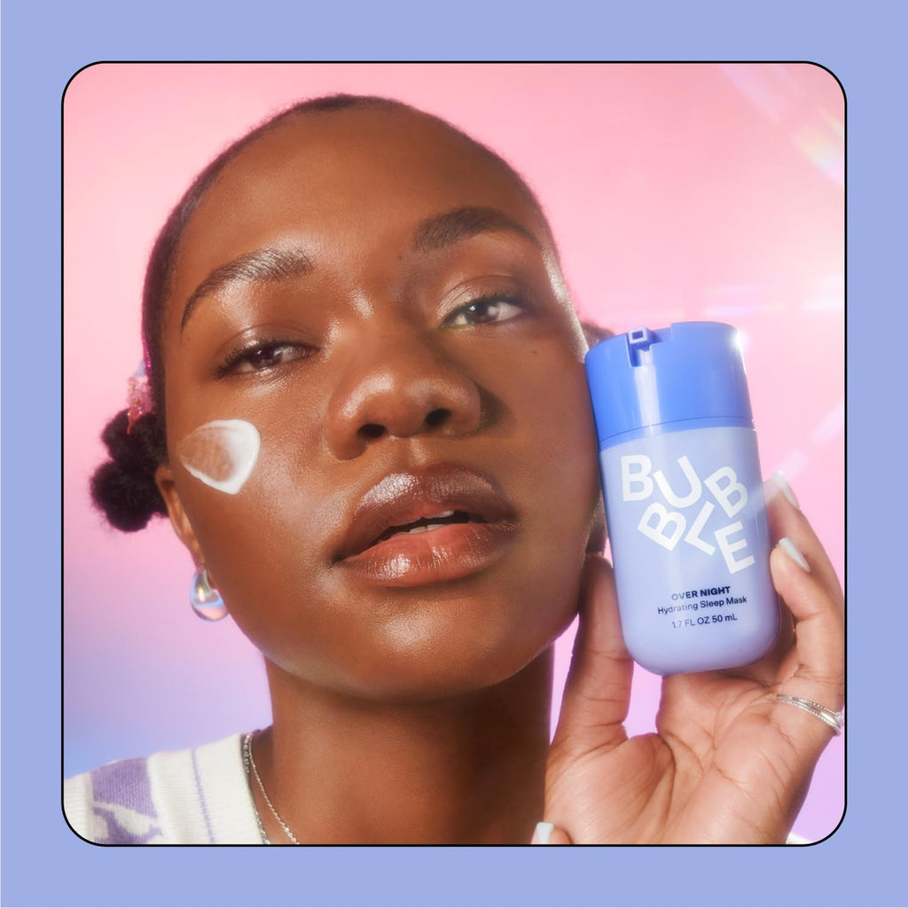over Night Hydrating Sleep Mask - Gentle Exfoliating Overnight Face Mask for Skin Barrier Repair - Formulated with Mandelic Acid & Sodium PCA to Hydrate, Brighten & Soothe Skin (50Ml)
