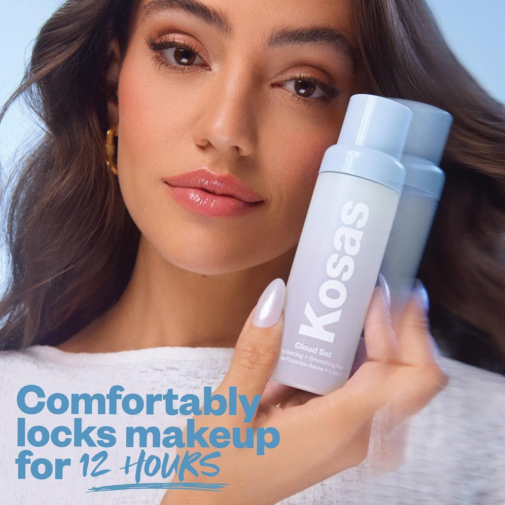 Cloud Set Airy Setting Spray,+ Smoothing Mist – Hydrating Makeup Spray, Alcohol Free, Oil Free, 12-Hour Hold, Minimizes Appearance of Pores,Lightweight Refreshing Face Mist for All Skin Types