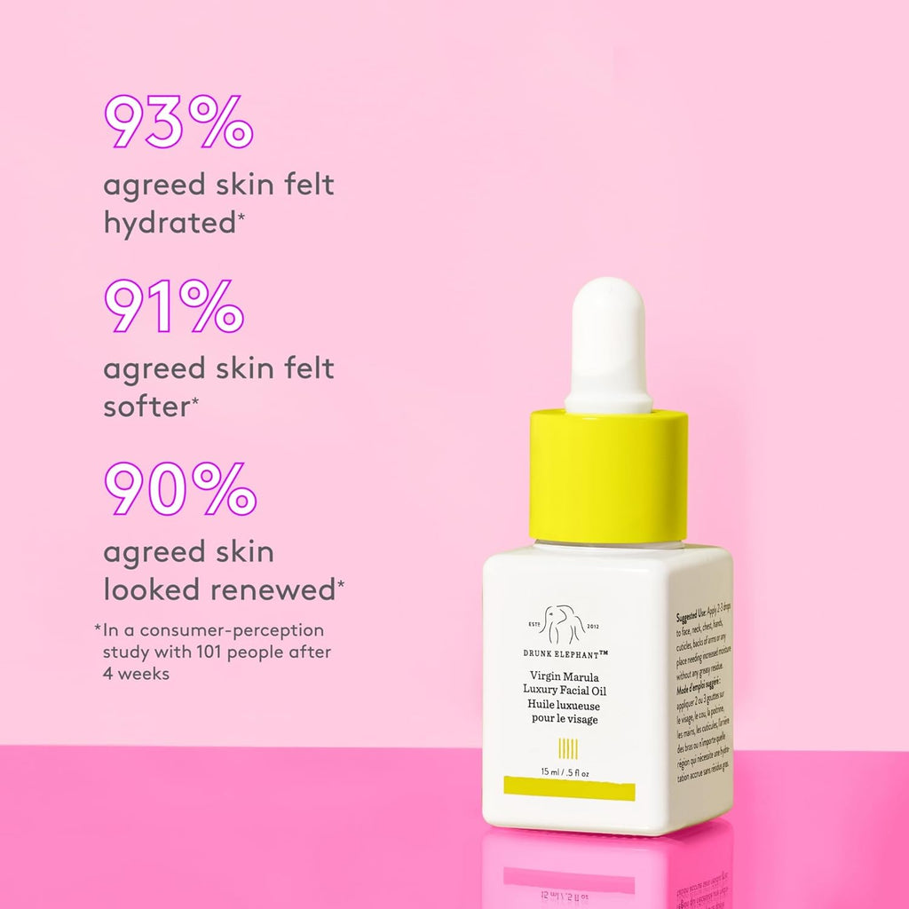 Virgin Marula Luxury Facial Oil - Face Oil - Clean Clinical Skincare - Cruelty-Free - Dermatologist-Tested - Free of Essential Oils, Silicones, and Fragrance
