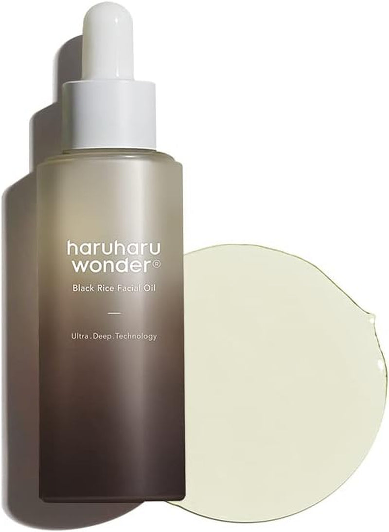 Haruharu WONDER Aceite Facial Arroz Negro (30Ml) | Aceite Facial Con Arroz Negro Fermentado | Hidratante, Antiedad, Antioxidante | Vegano, Cruelty-Free