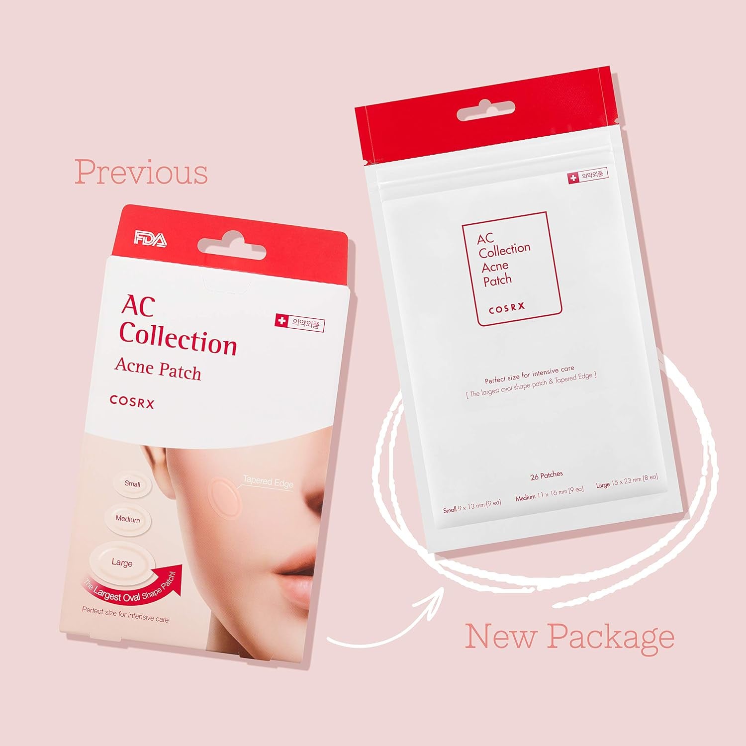 AC Collection Acne Patch, 26 Patches with Centella Asiatica Extract, Blemishes and Zits Cover, Spot Stickers for Face and Body