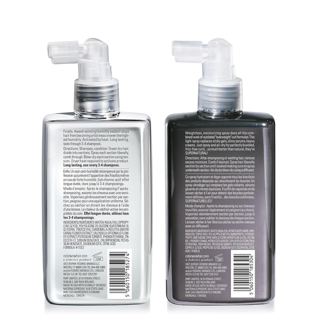 COLOR WOW Dream Duo for Curly Hair- Switch up Your Style from Curly to Straight and Back Again. Featuring DREAM COAT and DREAM COAT CURLY with Advanced Frizz Control + Heat Protectants for Glossy Hair
