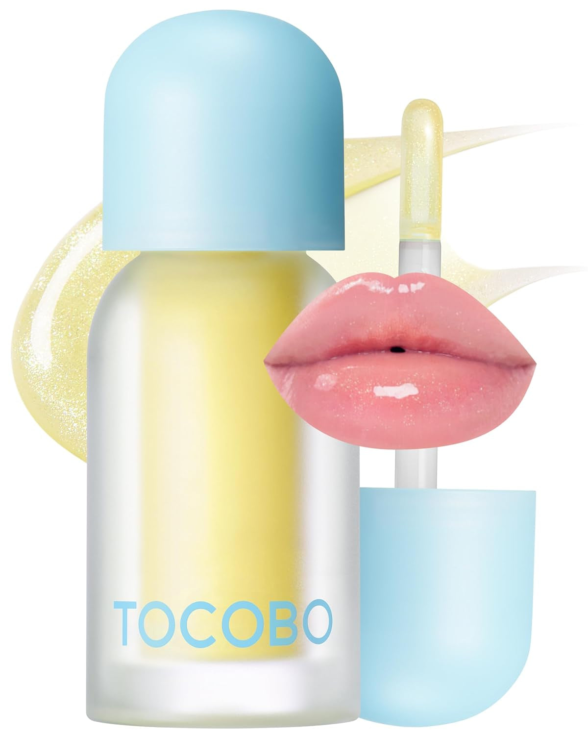 Juicy Berry Plumping Lip Oil Glam Max 11 Honey Lemon – Korean Vegan Hydrating Lip Oil with Plant Oils for High Shine Gloss - Non Sticky Formula for All Skin Tones, 0.12 Fl.Oz.