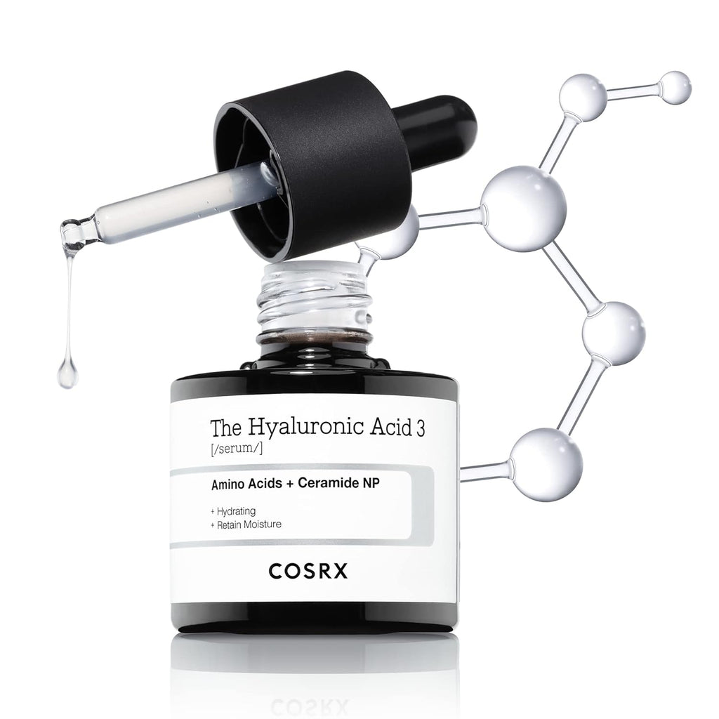 Pure Sodium Hyaluronic Acid 3% Serum, Hydration & Moisture Boosting Facial Serum for Fine Lines & Wrinkles, Plump & Repair Dry Skin, 0.67Fl.Oz/20Ml, No Artificial Fragrance, Korean Skin Care