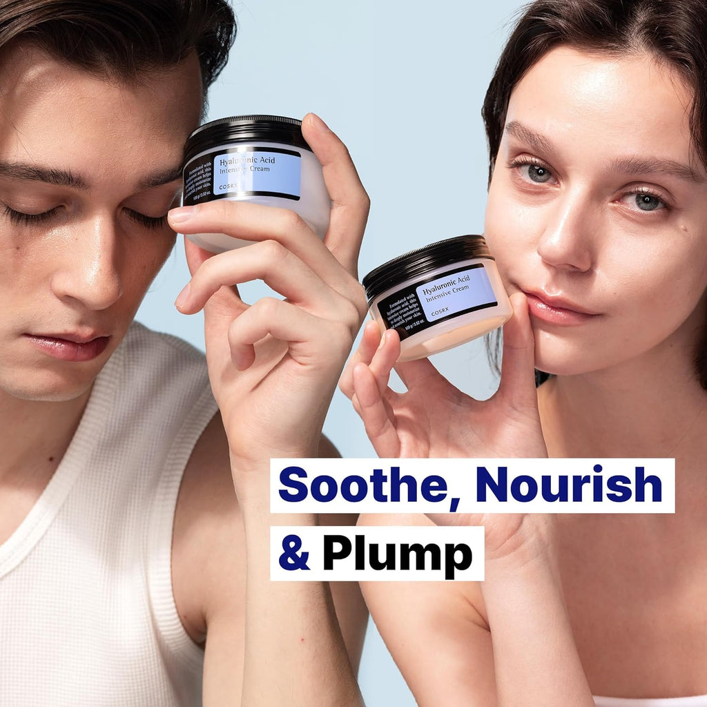 Hyaluronic Acid Moisturizing Cream, Long-Lasting Hydration, Rich Moisturizer for Sensitive Skin 3.52 Oz / 100G, Korean Skin Care, Animal Testing Free, Parabens Free